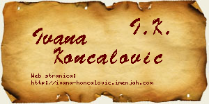 Ivana Končalović vizit kartica